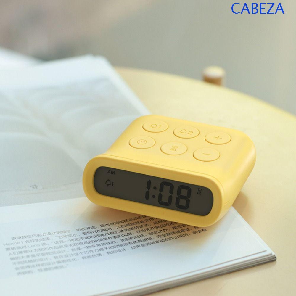 CABEZA นาฬิกาปลุกขนาดเล็ก, Creative Simple Cooking Timer, Kitchen Timer Battery Powered Plastic Portable Alarm Clock Baking Accessories