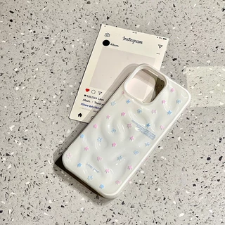 เคสไอโฟน13 โรแมนติกดาวโบว์ผูกนุ่ม สำหรับ IPhone 16 15 11 14 12 13 Pro Max 16 14 8 7 6 15 Plus 13 16 14 12 15 Pro XS XR
