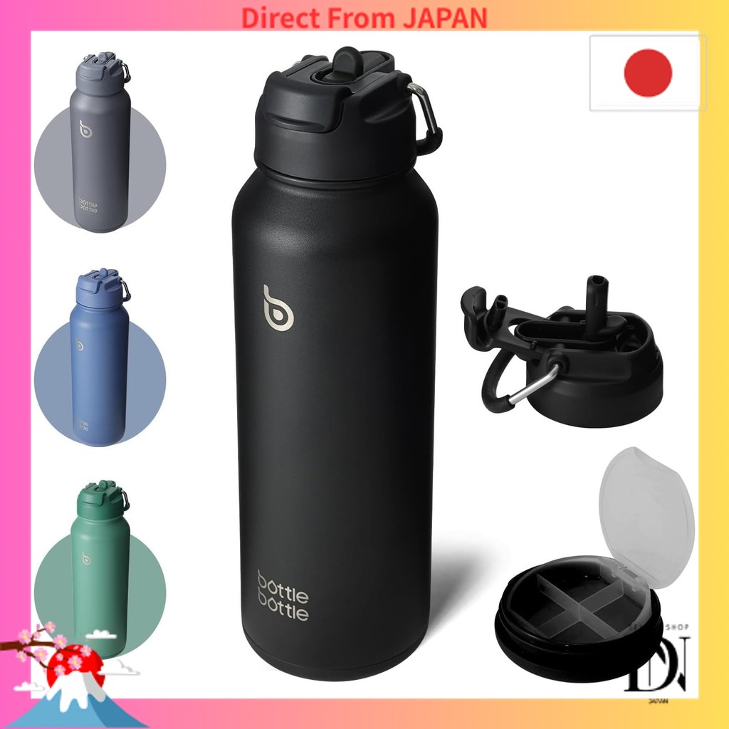 BOTTLE BOTTLE Water Bottle, 1 Liter, Double Layer, Cold Insulation, Thermal Insulation, Thermos, Lar