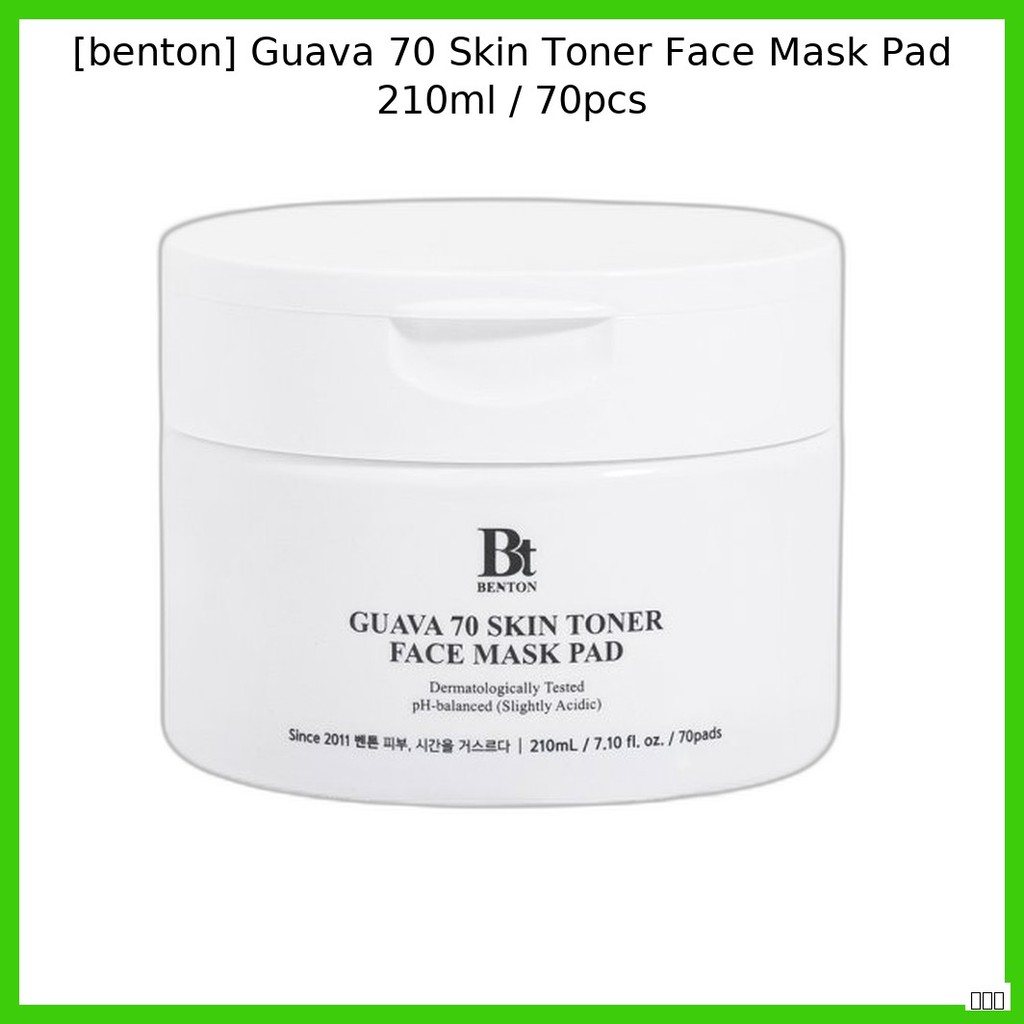 [เบนตัน] Guava 70 Skin Toner Face Mask Pad 210ml / 70pcs / Korean Face Mask Pad / Revitalizing Formu