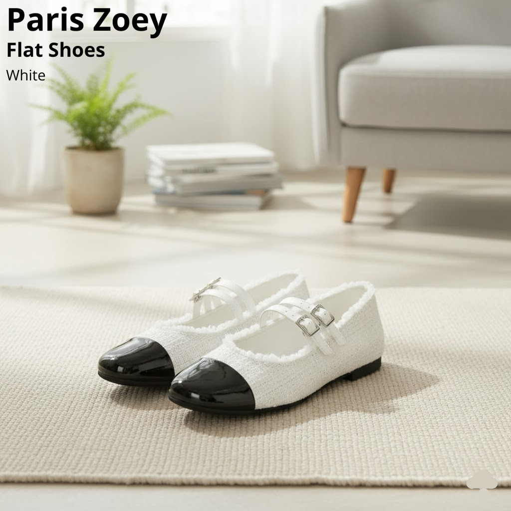 PARIS ZOEY รองเท้าส้นแบนผู้หญิง Peter - รองเท้าผู้หญิงหรูหราและหรูหรา