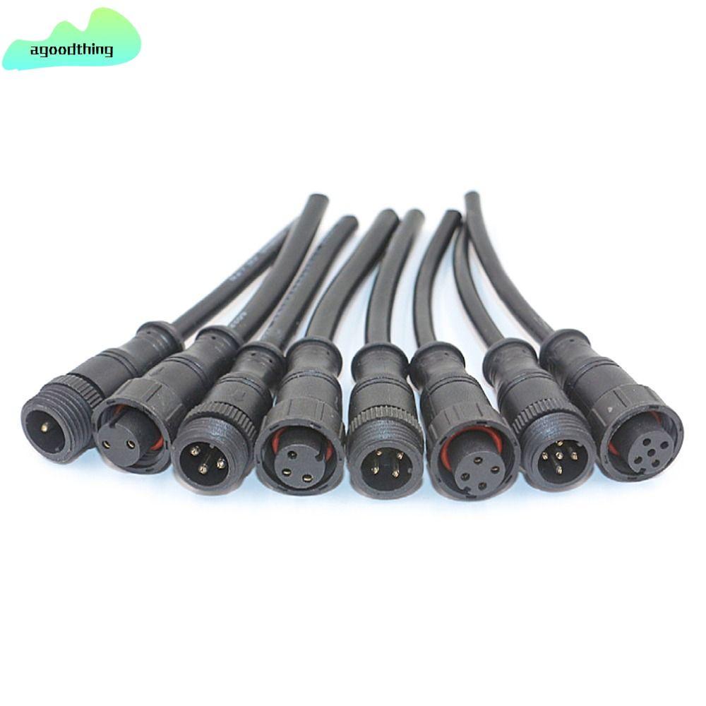 AGOODTHING 2 ชุด 2Pin3Pin4Pin สาย M14 อุปกรณ์สายไฟสัญญาณสาย 2Pin 3Pin 4Pin สายเสริม