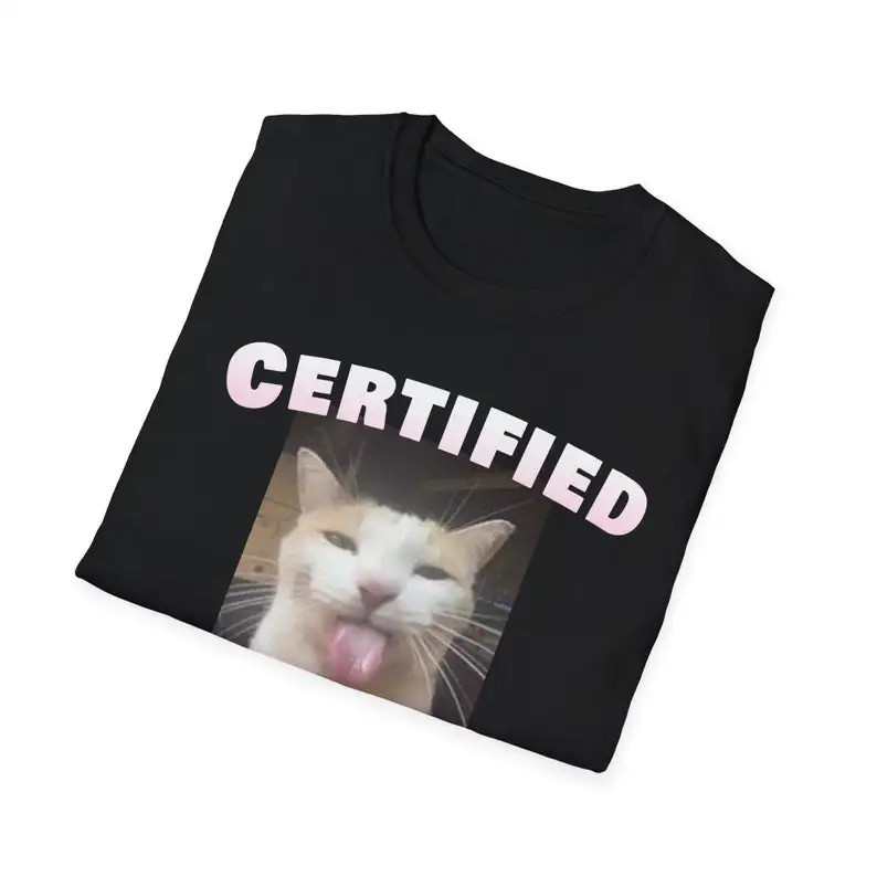 KEMEJA Unique Bound Shirt, เสื้อยืด Cat Meme, สําหรับเขาและเขา, เสื้อยืด Mengina Meme, เสื้อยืด