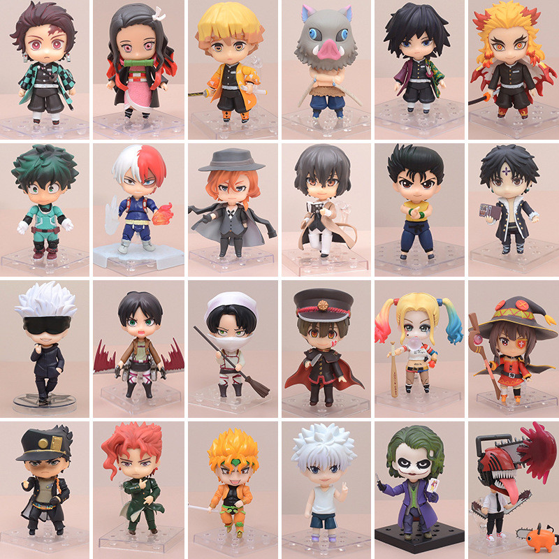 รุ่น Q Nendoroid Movable Face Change Demon Slayer JOJOs Wonderful Volleyball Hero Academia รูปเครื่อ