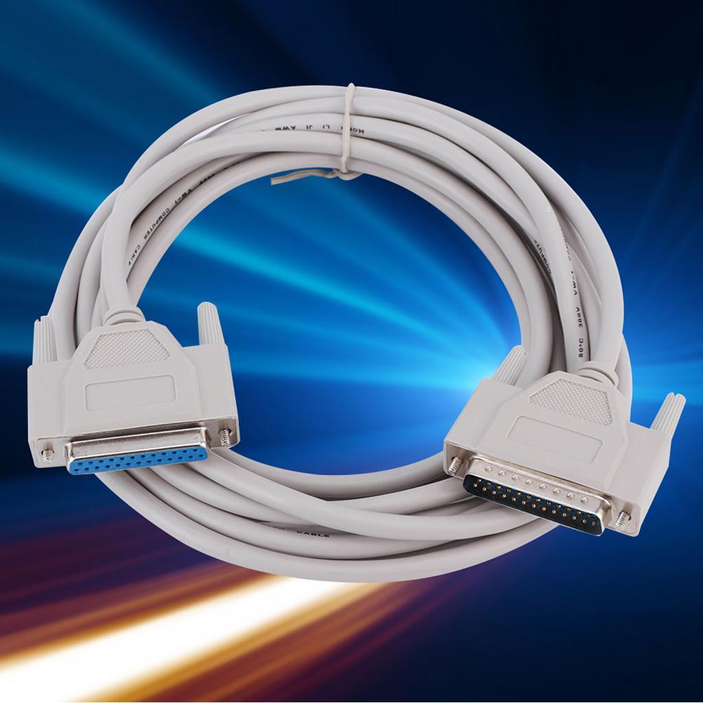 Cooltools Fafeicy Male to Female Parallel Cable Extension 4.5m/14.8ft 25 Pin DB9 Serial for Connecti