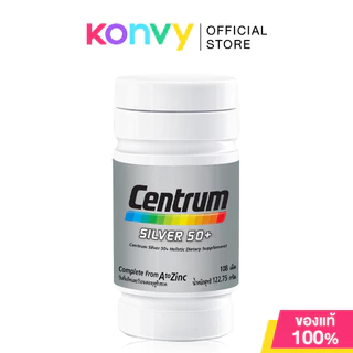 Centrum Dietary Supplement เซนทรัม ผลิตภัณฑ์เสริมอาหาร 108 Capsules (Active/Silver 50+)