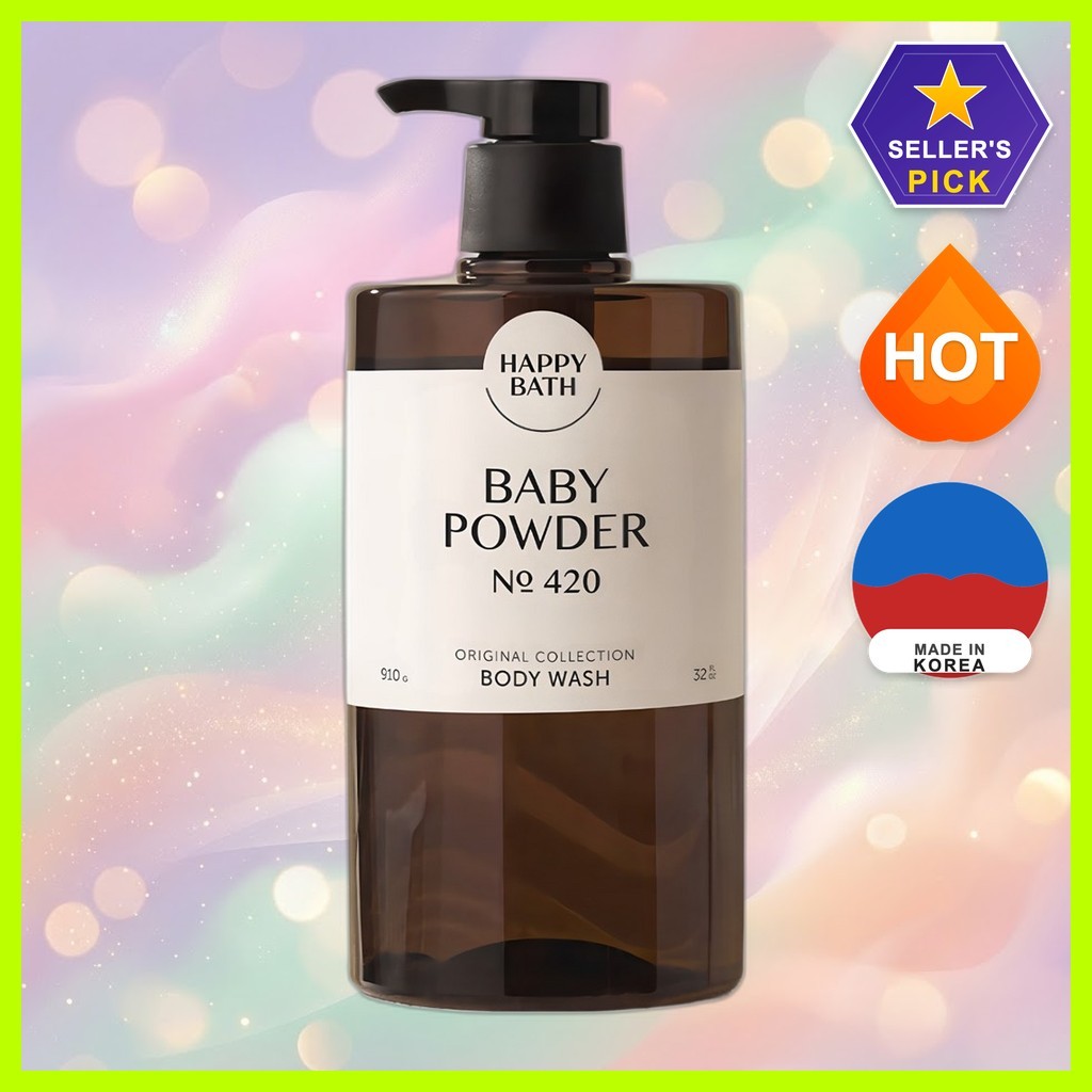 [happy bath] Original Collection Body Wash Baby Powder Scent, 910g, 1 ชิ้น / Korean Body Wash / Baby Powder Scent by Jiig