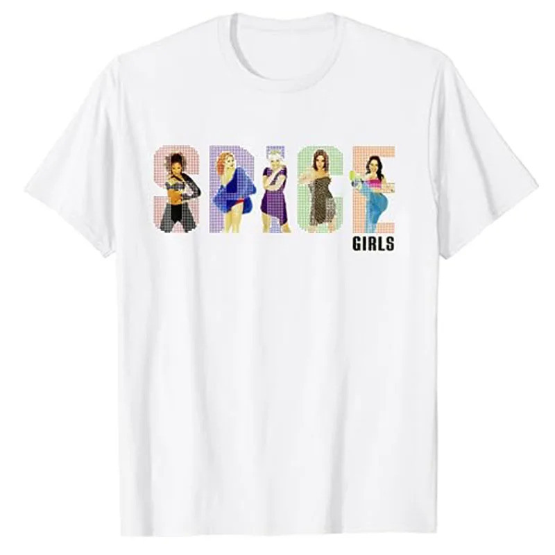 เสื้อยืด Spice Girls Classic White Album - คอกลม แขนสั้น ลายกราฟิก ของขวัญ แฟชั่นผู้หญิง ผ้าฝ้าย สตรีทแวร์ เสื้อแนวเพลง