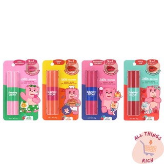 Jabs Bonny Bliss Lip & Cheek Balm แจ๊บส์ ลิปแอนด์ชีคบาล์ม ทาปากและแก้ม เนื้อครีม เกลี่ยง่าย ขนาด 5g