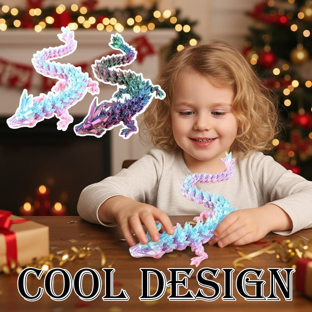 3d พิมพ์ Jointed Dragon Dragon การ์ตูนสร้างสรรค์เคลื่อนย้ายได้ตุ๊กตา Full-joint Dragon S4c1
