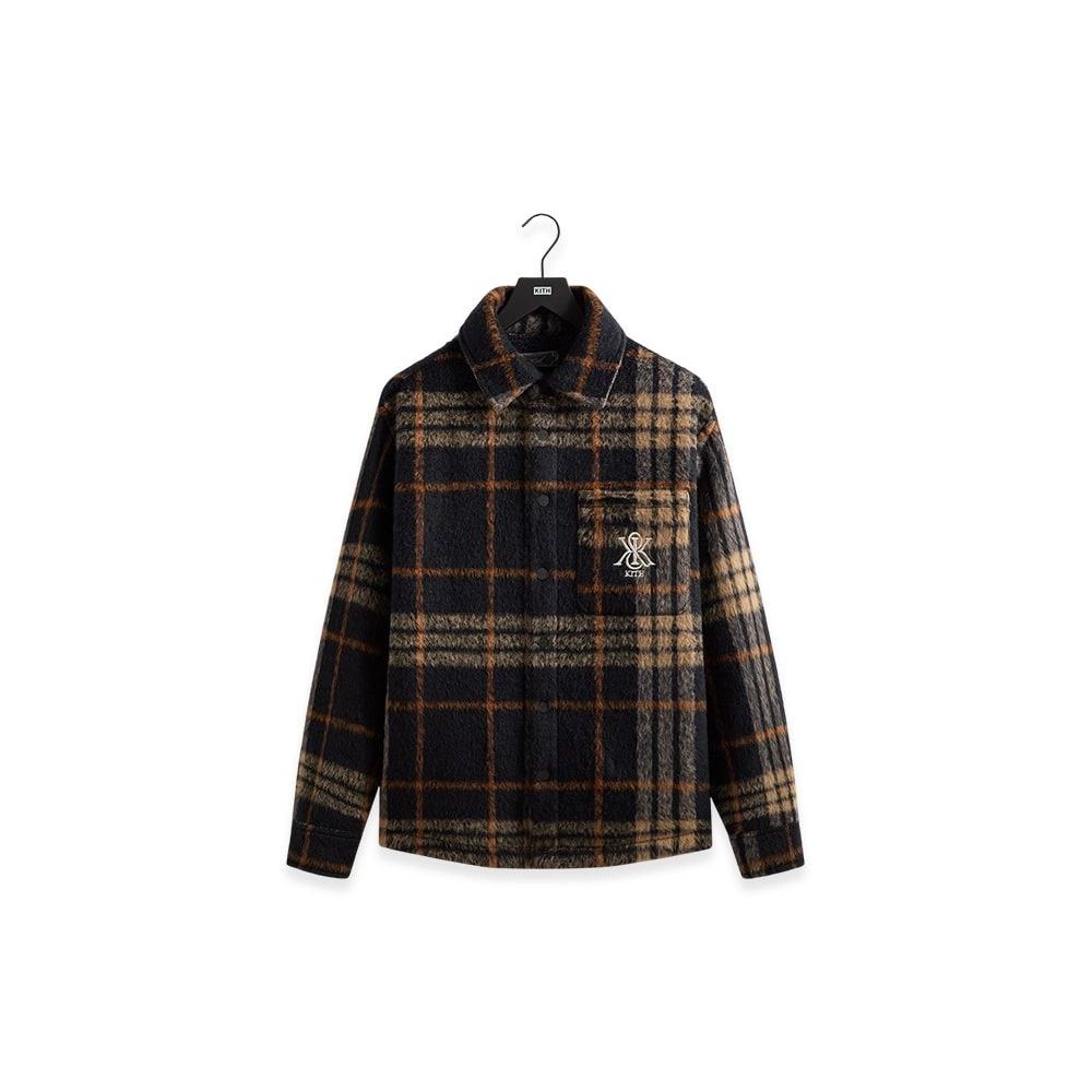Kith Brushed Plaid Sheridan Shirt Jacket Nocturnal Unused