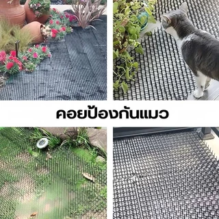 【6/10ชิ้น】หนามไล่แมว มี 2 ขนาด ไล่นกพิราบ หนามกันแมว ที่กันแมว ยางหนามแมว ปลอดสารพิษ