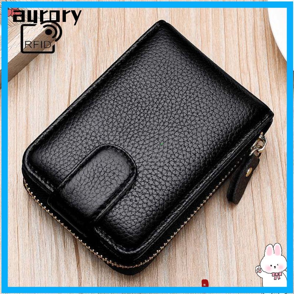 AURORY Card Bag, Rfid RFID NFC Card Holder, Leather Wallet Unisex