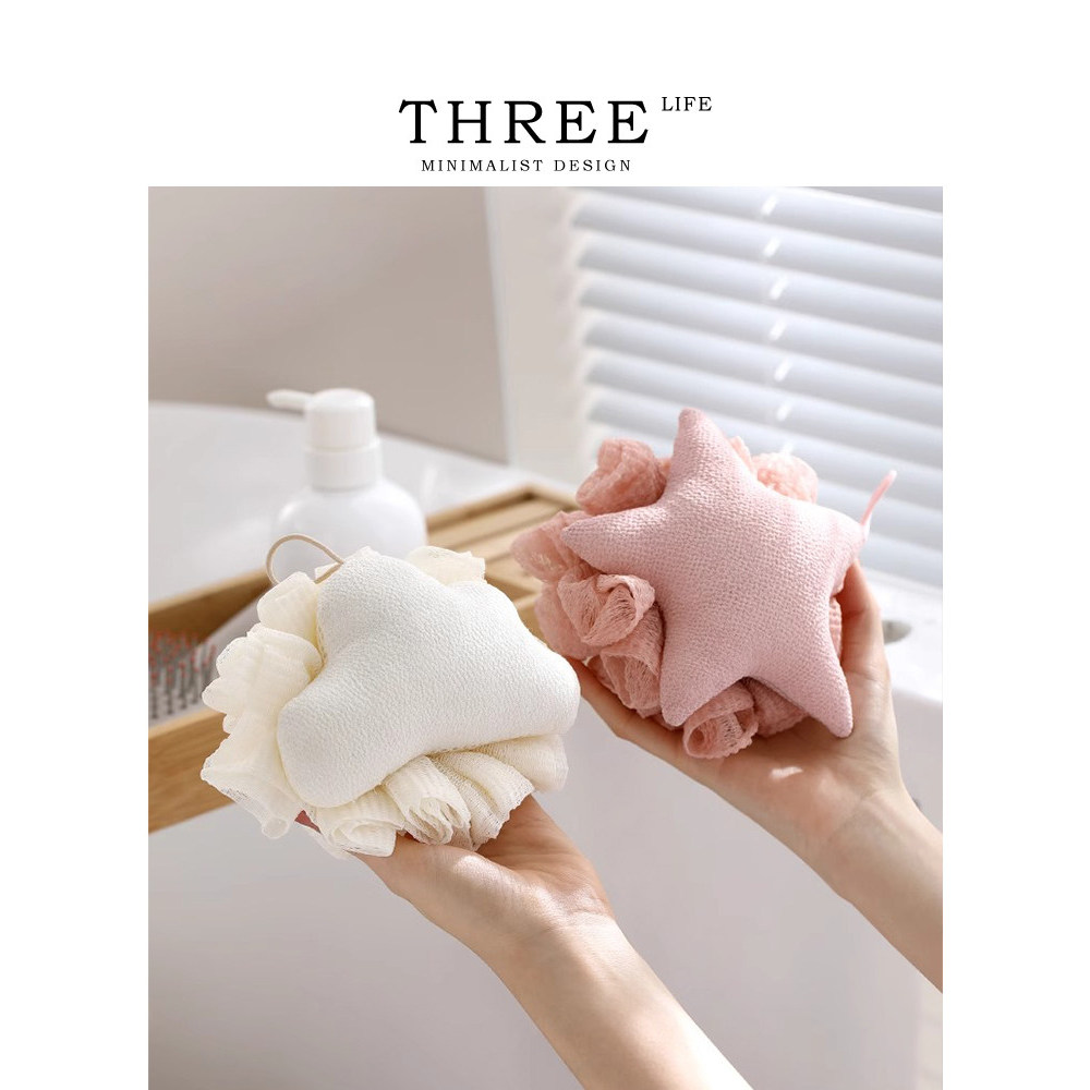 Tlife · Joyful · Bath Ball ผ้าเช็ดตัวดอกไม้อาบน้ําน่ารัก Dual-Use High-End Foaming Super Soft | มีคว