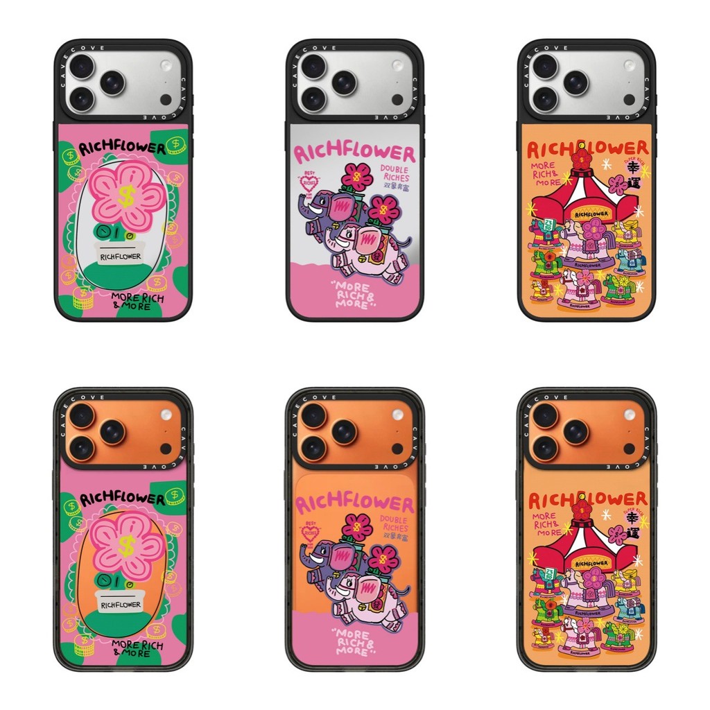 RICH FLOWER RICH Spend Gold พร้อมดอกไม้ Apple 17promax เคสโทรศัพท์ iPhone16proma2026.3.22