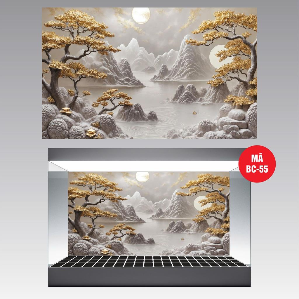(BC55) 3D FISH POOL PAINTING (BACK PAINTING) _DECAL VIP_MT 55