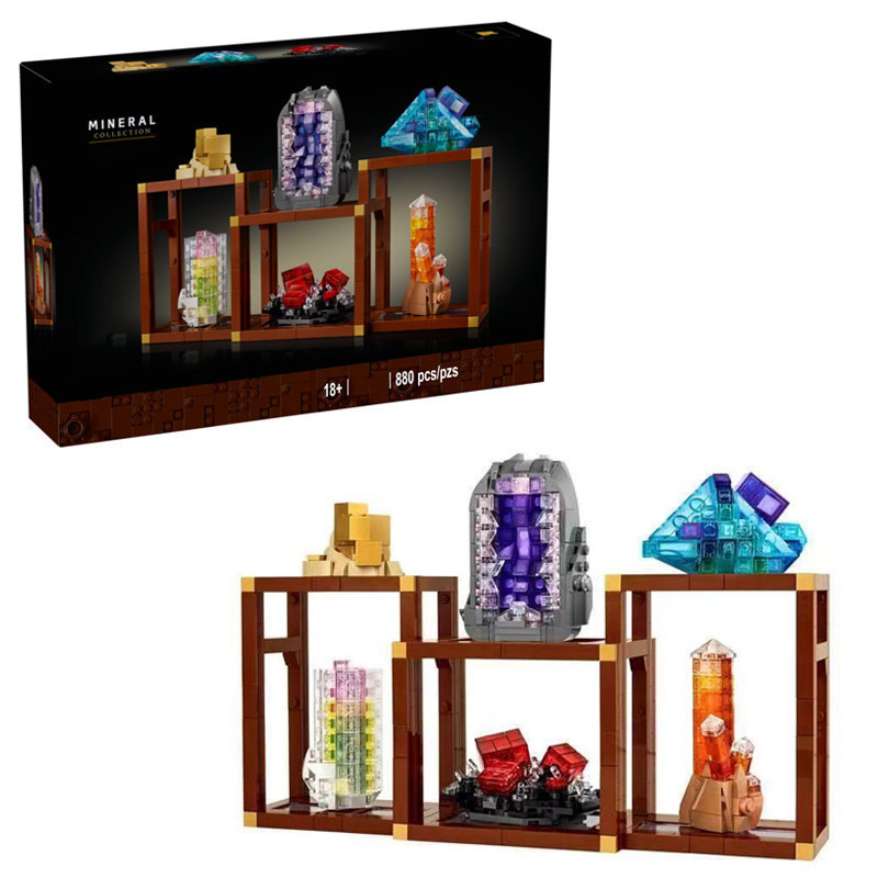 เข้ากันได้กับ Lego Creative IDEAS Series 21362 Ore Collection อัญมณีประกอบอาคารบล็อกของเล่น