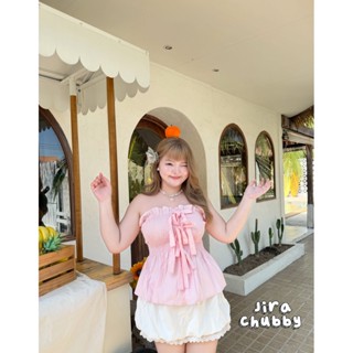 Breezy - เกาะอกผ่าหน้าติดโบว์ ดีเทลสุดคิ้วท์ อกฟรีไซส์ 38-50…