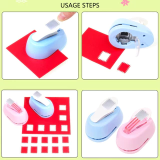 Stamp Border Punch, Embosser DIY Crafts Stamp ลายนูน| ทําด้วยมือแบบพกพาประหยัดแรงงานแสตมป์ฟันเจาะสําหรับกระดาษหัตถกร