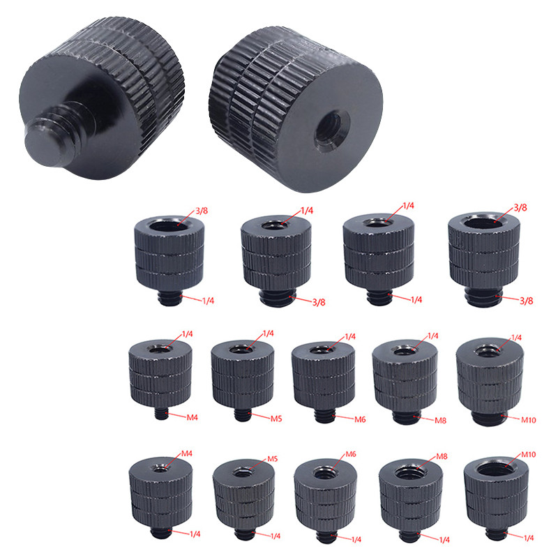 1/4 to M4 - M10 Conversion Screw 3/8" Male to Female Thread Screw Mount Converter Standard 1/4 Mount