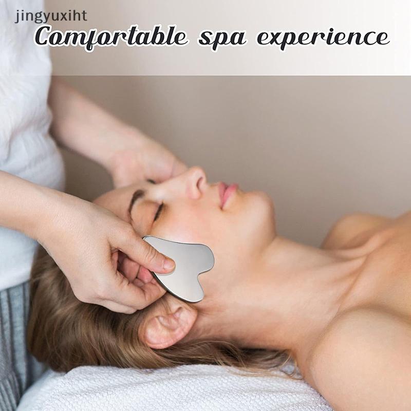 Null 1PC ที่ขูดกัวซาสแตนเลสสําหรับผิวหน้า คอ และนวดตัว TH