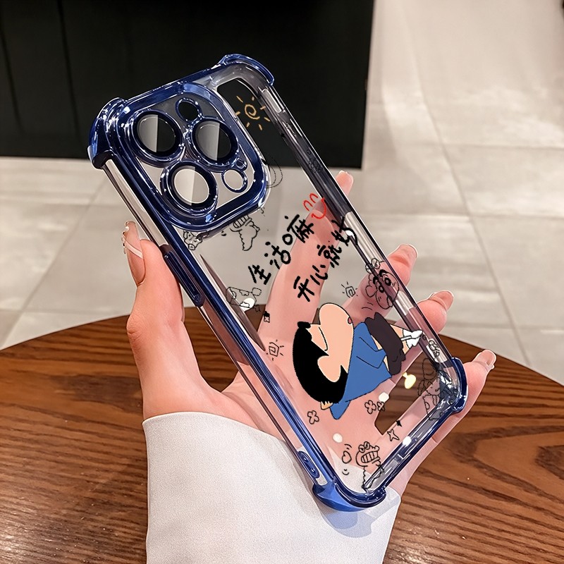 ชัดเจน เคส สำหรับ Honor 600 400 Pro Lite 200 สมาร์ท X6D X6A X6B X6C X7C X7A X7D X8 X8A X8B X8C X9A X9B X9D X9C เคสโทรศัพท์หรูพรีเมียม น่ารัก ชินจัง เคลือบใสกันกระแทกนุ่ม