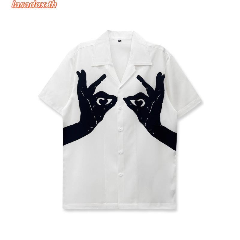 Dark Icon Vintage Shirts Men Street Fashion Shirts for Men Male Top