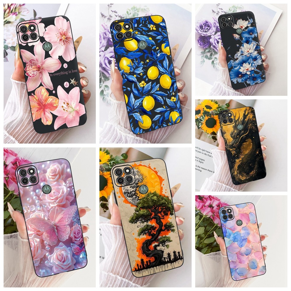 เคสโทรศัพท์ Motorola Moto G9 ฝาครอบแมวน่ารักแฟชั่นตลกทาสีปลอก XT2091-3 XT2091-4