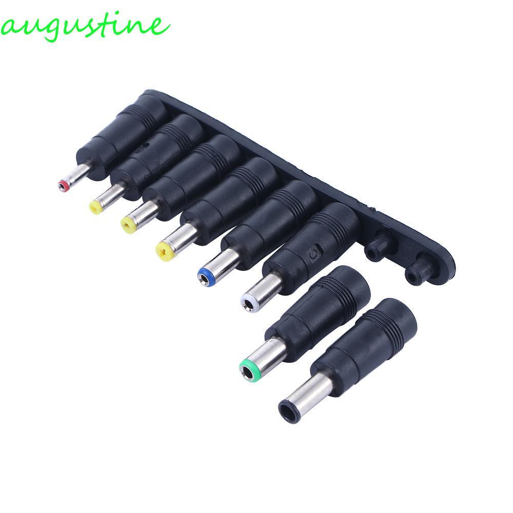 AUGUSTINE DC Power Supply Adapter Universal 8pcs แล็ปท็อปอะแดปเตอร์ 8 in 1 สายชาร์จสายไฟ USB to DC J
