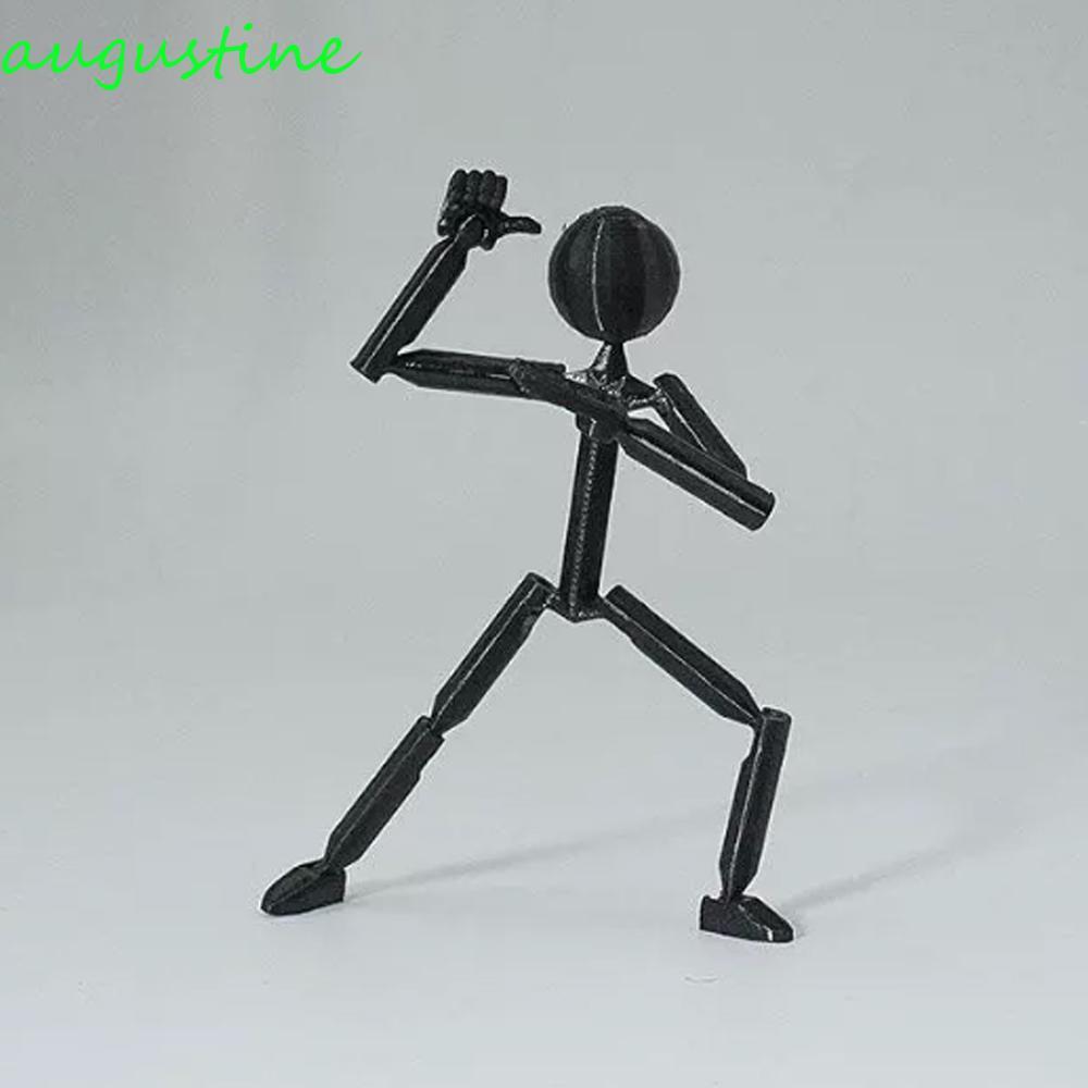 AUGUSTINE Multi Joint Stickman Toy, Multi-Jointed Model Doll 3D พิมพ์ Mannequin, Assembly Action Fig