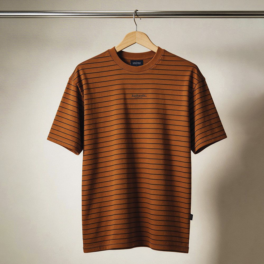 Cressida The Next Level Striped Oversize Brown T-Shirt - A116C