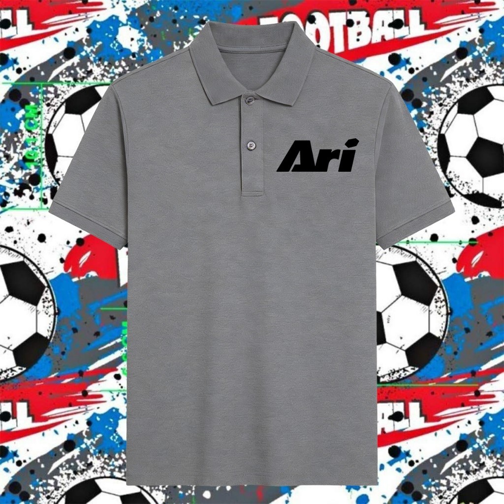 Ari Football simple style men’s เสื้อโปโล Ari Football summer Adult Cotton Comfortable Breathable Polo Shirt S-3XL ราคา ถูกที่สุด ดีลบีเคเค แกลเลอรีภาพที่ 5