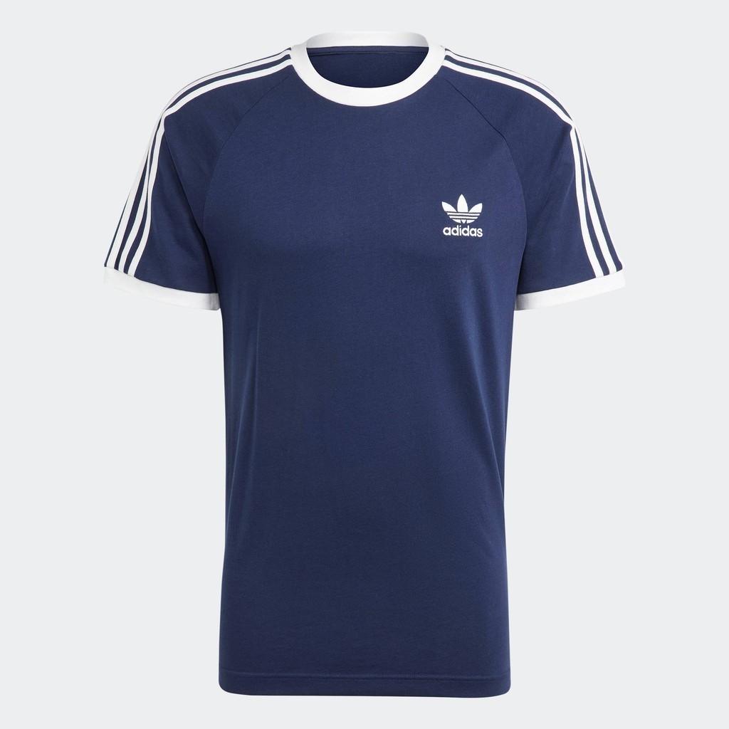 Adidas Lifestyle Adicolor Classics Mens 3-Stripes T-Shirt สีน้ําเงิน IA4850