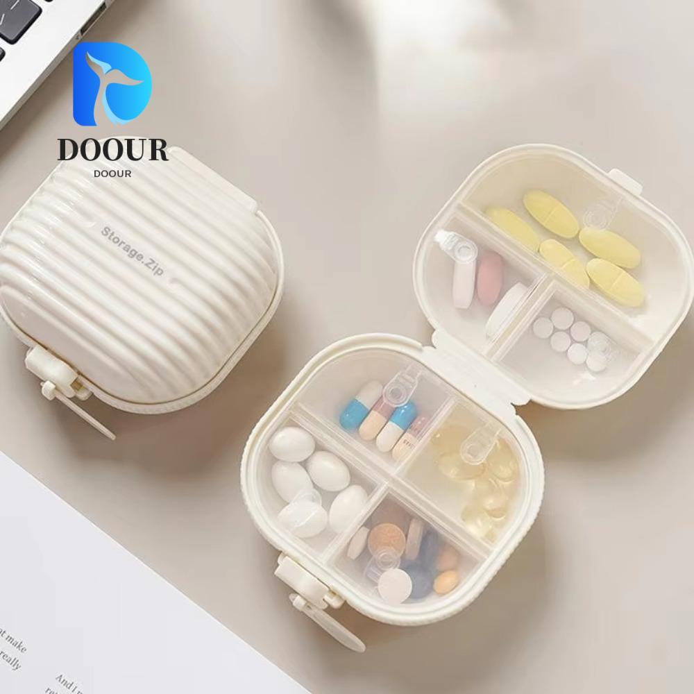 DOOUR Pill Organizer , 7 Grid Portable Pill Box, with Lid Pill Storage Box