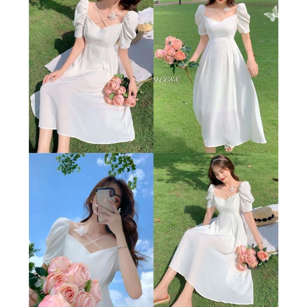 GC037 | K020 KOREANSTYLE MIDI DRESS 2026 AESTHETIC COMFORTABLE ชุดสตรีสีม่วง