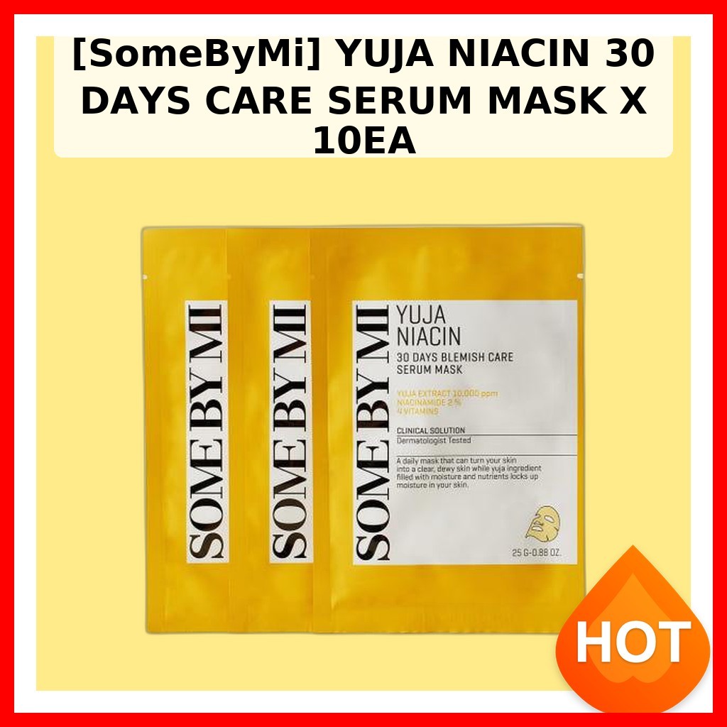 [SomeByMi] YUJA NIACIN 30 DAYS CARE SERUM MASK X 10EA / มาส์กเซรั่มเกาหลี / Brightening Effect by gl