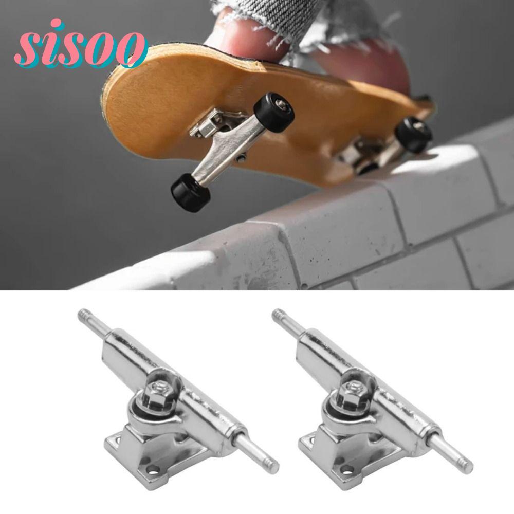 SIO 2 ชิ้น Fingerboard Truck Set, ของเล่นงานอดิเรกสะสมสกรูแบริ่ง Deck Bracket, ทนทาน Mini Fingerboar