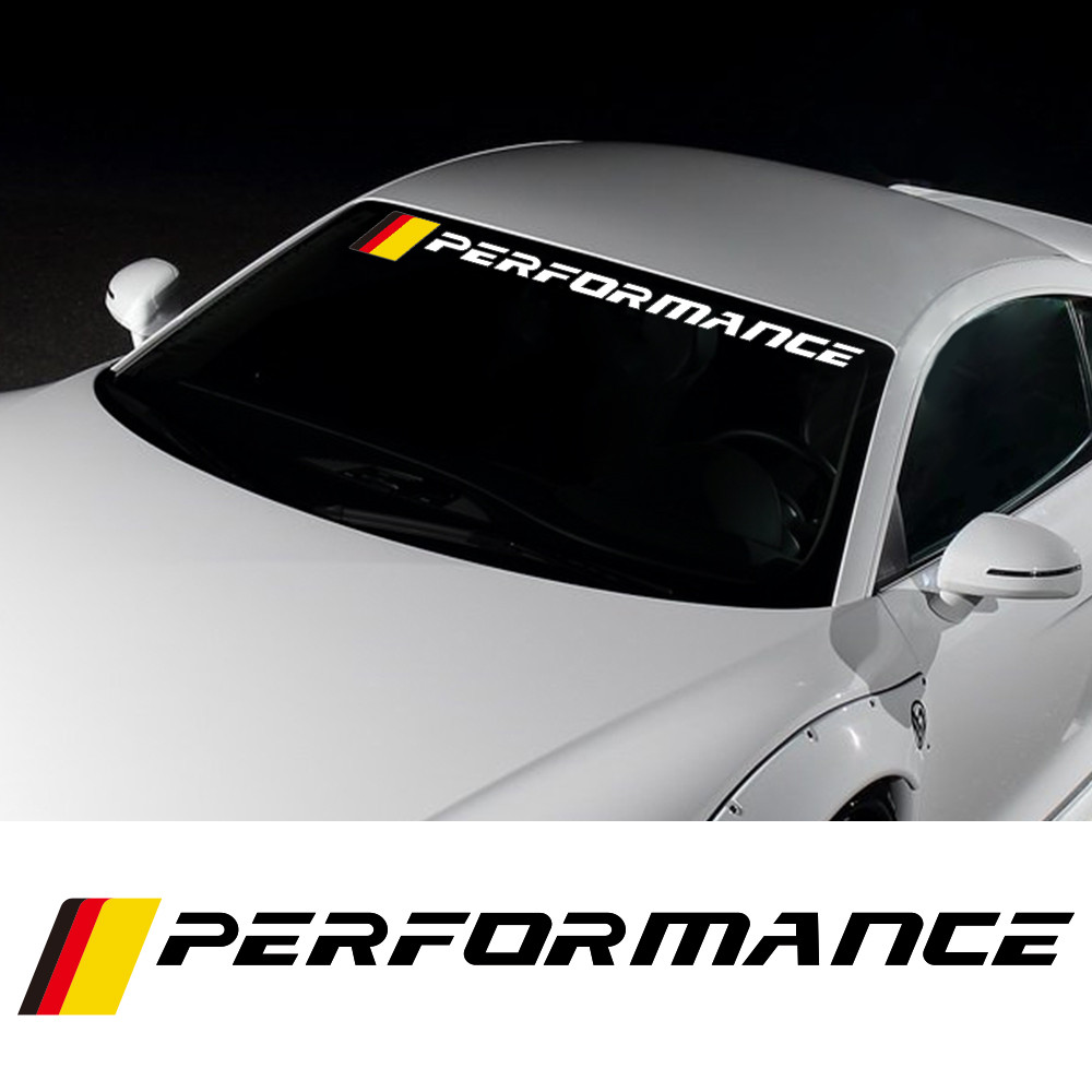 92.2x7.72 ซม.กระจกรถยนต์สติกเกอร์ด้านข้าง PERFORMANCE ส่วนบุคคลไวนิล Creative ตกแต่ง Decal อุปกรณ์เส