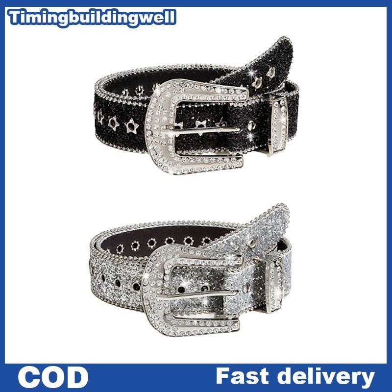 เข็มขัดแฟชั่น Punk Gothic สไตล์ Y2K กับคริสตัล Swarovski สำหรับทั้งผู้หญิงและผู้ชาย เหมาะสำหรับ Cowg