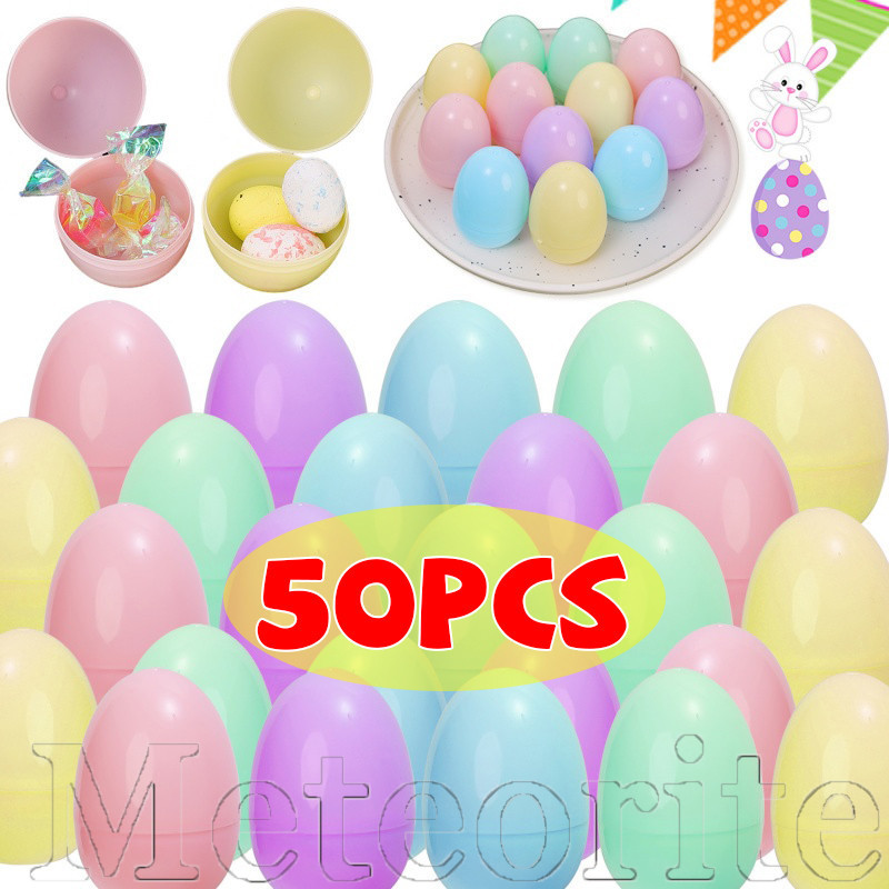 20/50 ชิ้นเด็ก Candy บรรจุ Surprise อีสเตอร์ไข่ - DIY Creative Hollow รีฟิลพลาสติกไข่ที่มีสีสัน Party ของขวัญ