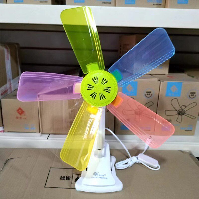 Xinfeng Shunfeng Xiaoshuang สีสัน Leaf 588 คลิปพัดลมนักเรียน Hostel F House Office Fan Micro Fan พัด