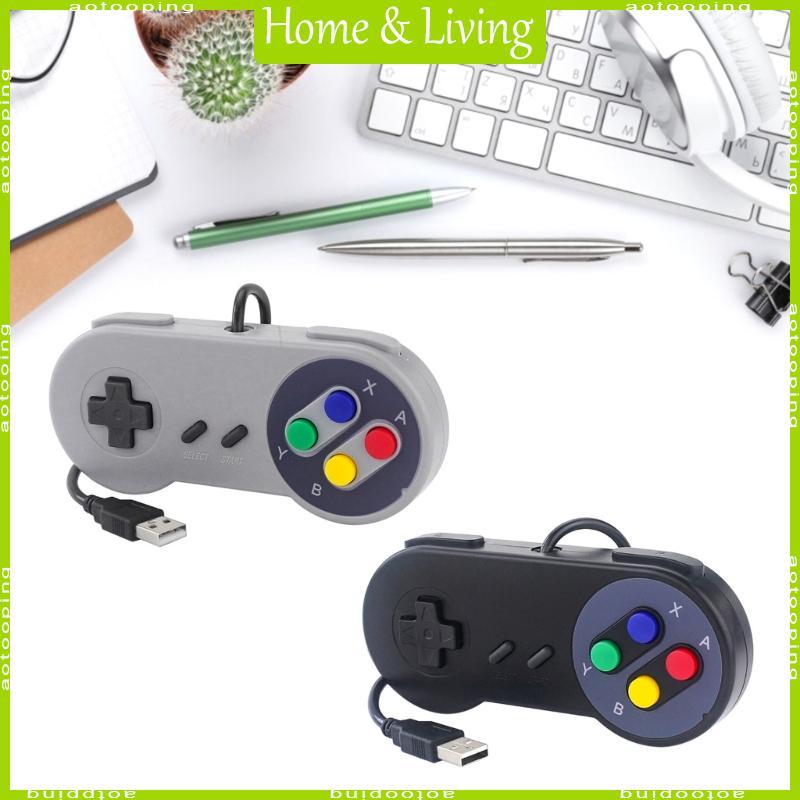 AOTOO Retro Gaming Joypads WiredUSB ตัวควบคุมเกมGamepadสําหรับSNES EmulatorsสําหรับSNES Retro Contro