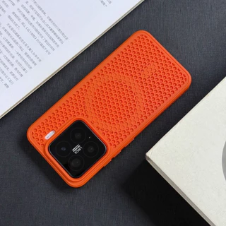 เคสโทรศัพท์ระบายความร้อนแบบรังผึ้งสําหรับ XIAOMI 15 14 13 13T Pro POCO F5 F6 F7 Pro/Ultra มินิมอลออกแบบฝาครอบป้องกันแม่เหล็ก PC พนักพิง TPU ขอบนุ่ม anti drop shell