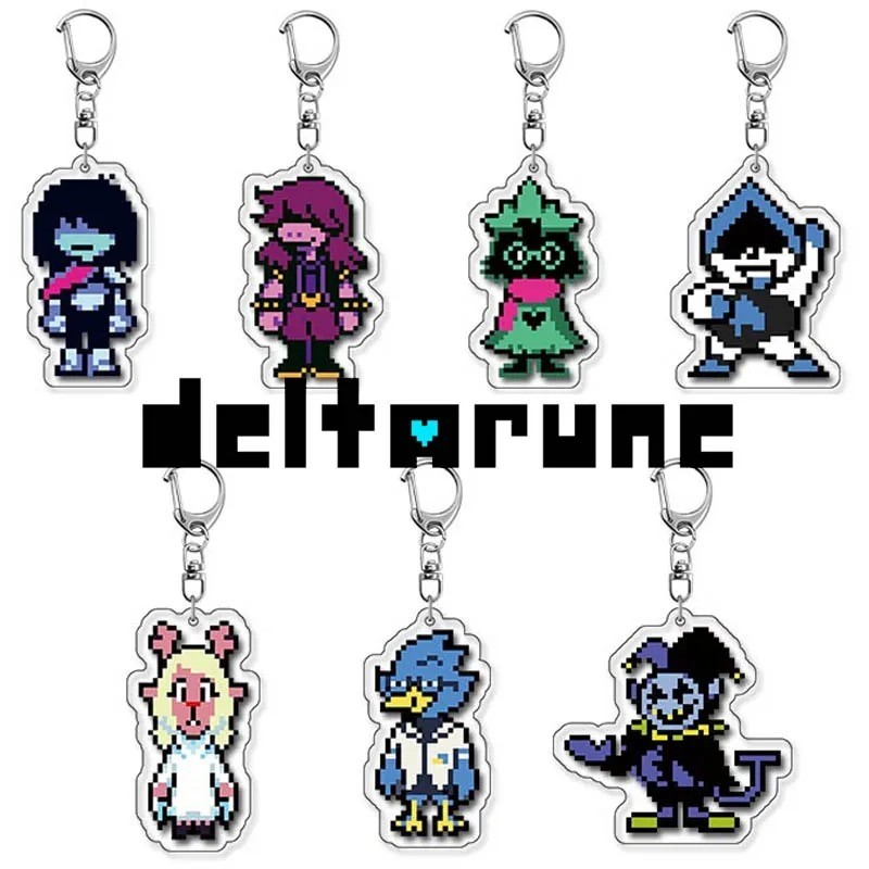 Deltarune Kris Ralyi Susie Lancer Berdly Jevil เกม อะคริลิค Mica พวงกุญแจตกแต่งกระเป๋าเป้สะพายหลัง ก