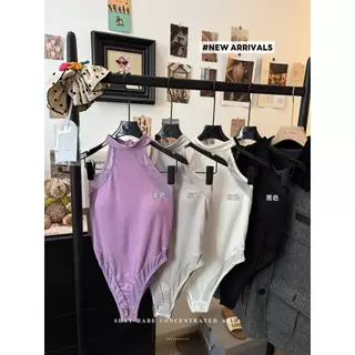 HOT 'พร้อมส่ง' เสื้อแขนกุด บอดี้สูท ดีเทลผ้าซีทรู มีฟองน้ำ เข้ารูป แมตได้ทุกแบบ FY7015