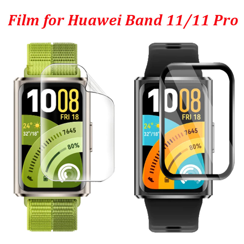 9D กระจกนิรภัย/ฟิล์มนุ่มสําหรับ Huawei Band 11/11 Pro Anti Gores ป้องกันหน้าจอ Accesories สําหรับ Jam Tangan Smartwatch Huawei Band 11