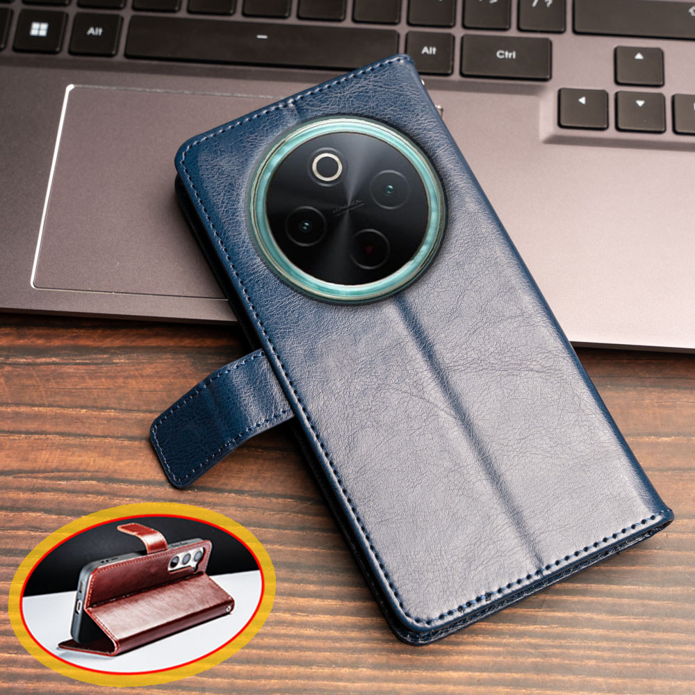 Vivo iQOO Z10 5G T4 Y300 Pro+ V2410A V2502 Vintage Classic Leather Wallet Folio Case Flip Notebook S