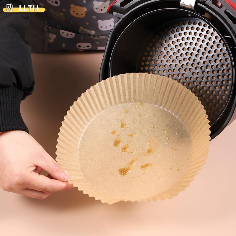 LLTH 50pcs Air Fryer กระดาษทิ้ง Non-Sti Airfryer กระดาษรองอบรอบ Air-Fryer กระดาษ Liners กระดาษอุปกรณ์ครัวร้อน ราคา ถูกที่สุด ดีลบีเคเค แกลเลอรีภาพที่ 4