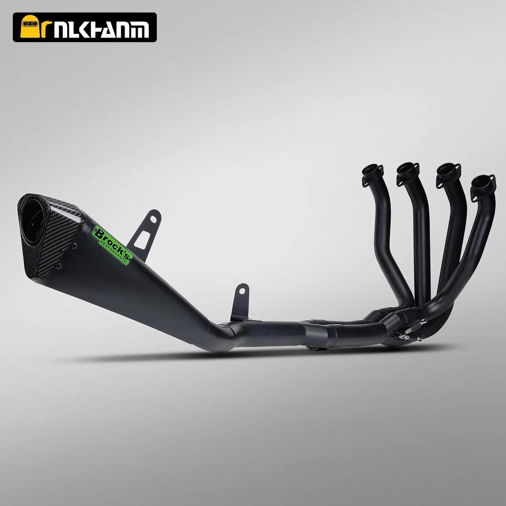 Z900 2017-2025 รถจักรยานยนต์เต็มระบบท่อสแตนเลส Brocks ปลายคาร์บอนท่อไอเสียสำหรับ Ninja Z900 Z 900