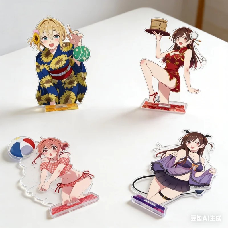 Standee Anime Rent-A-Girlfriend Mica รุ่นอะคริลิคสําหรับตกแต่งโต๊ะเรียน Chizuru Mami Ruka Sumi สูง 1